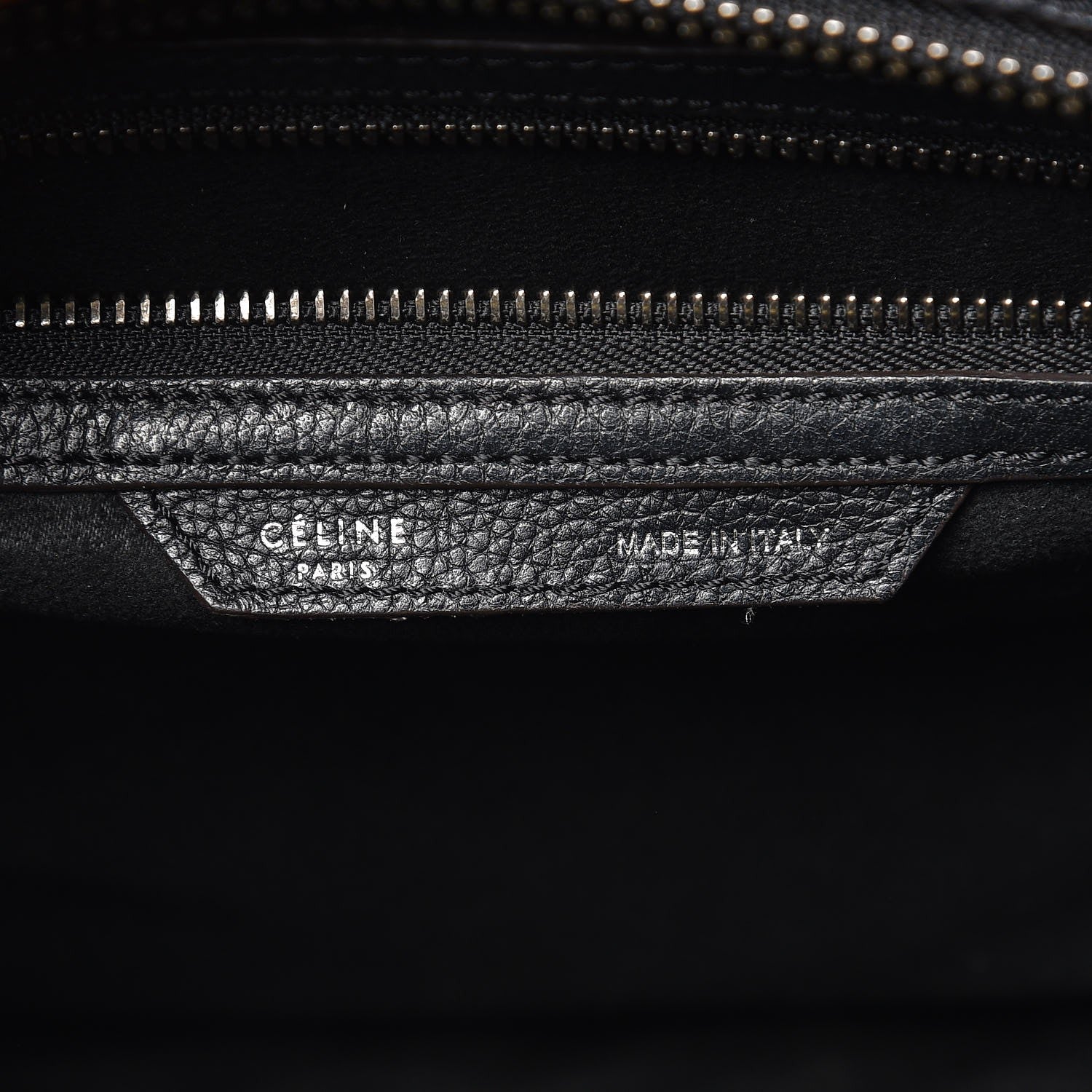 Celine Drummed Calfskin Mini Luggage Black 6 of 9