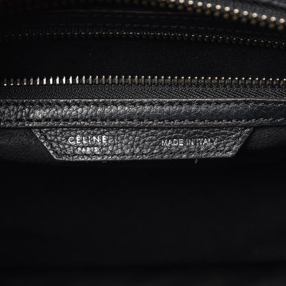 Celine Drummed Calfskin Mini Luggage Black 6 of 9