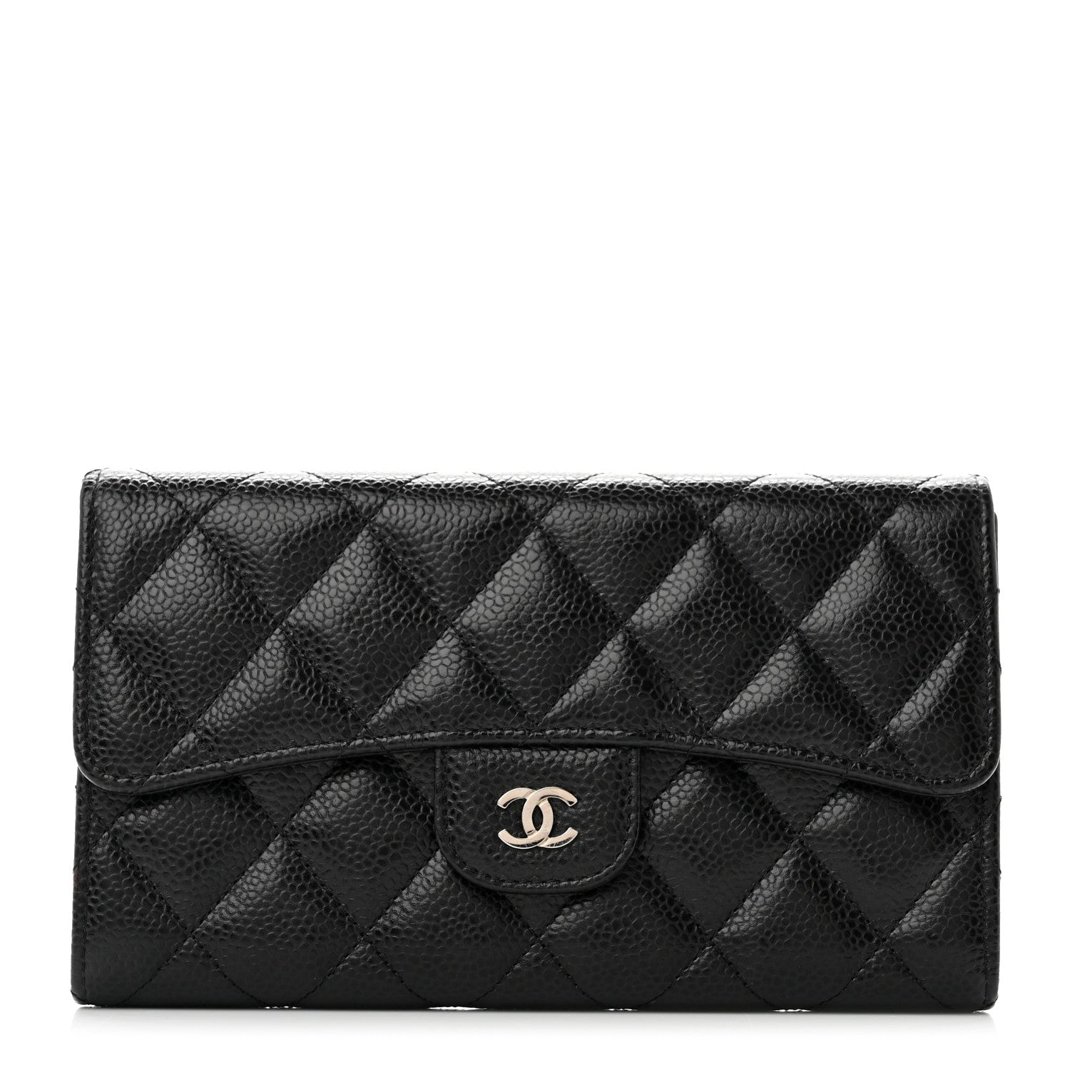 Chanel Caviar Quilted Large Flap Wallet Black 1 of 8