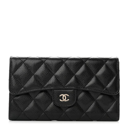Chanel Caviar Quilted Large Flap Wallet Black 1 of 8
