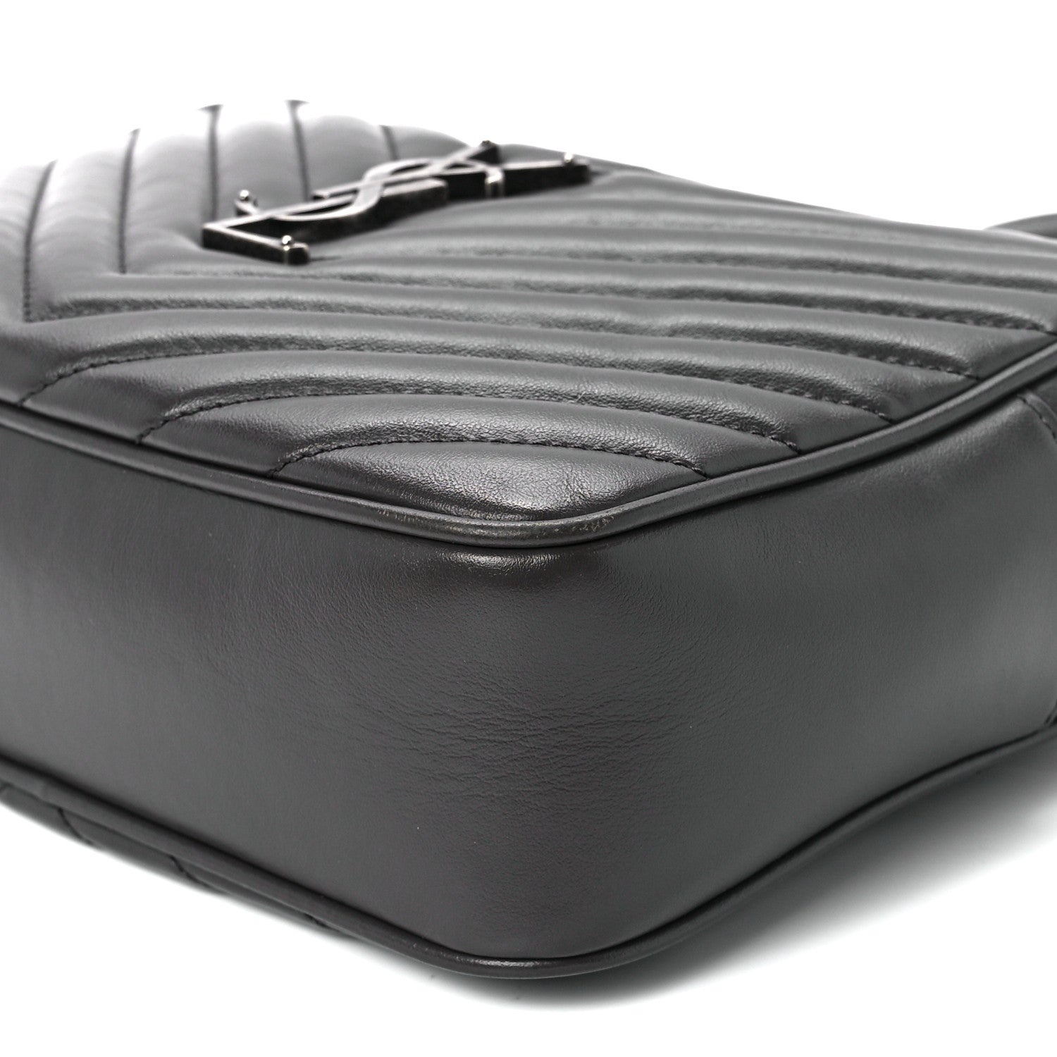 Saint Laurent Calfskin Matelasse Monogram Lou Camera Bag Asphalt 11 of 11