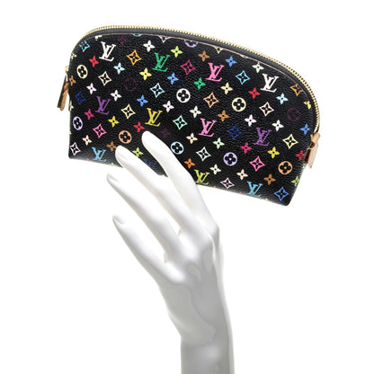 Louis Vuitton Monogram Multicolor Cosmetic Pouch Black Grenade 2 of 6