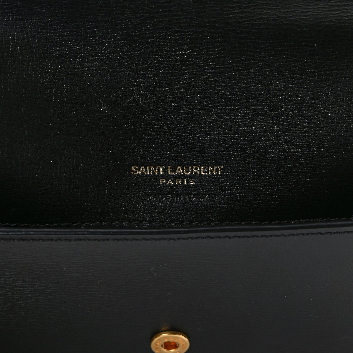 Grained Calfskin Monogram Phone Holder Crossbody Black