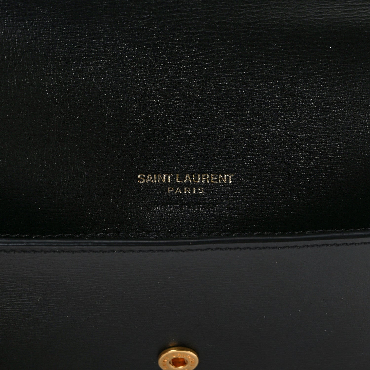 Saint Laurent Grained Calfskin Monogram Phone Holder Crossbody Black 6 of 9