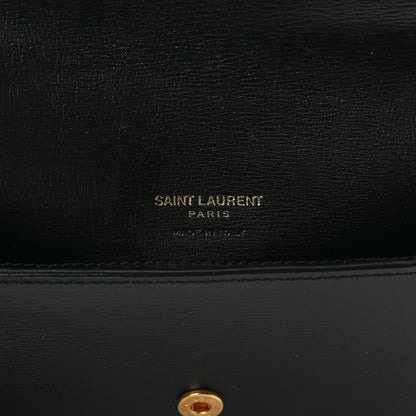 Saint Laurent Grained Calfskin Monogram Phone Holder Crossbody Black 6 of 9