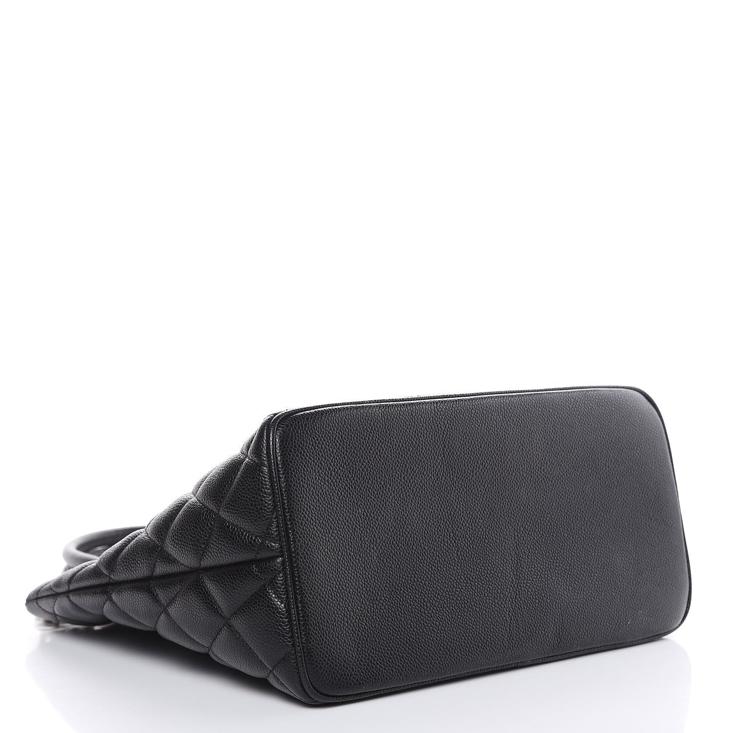 Caviar Quilted Medallion Tote Black