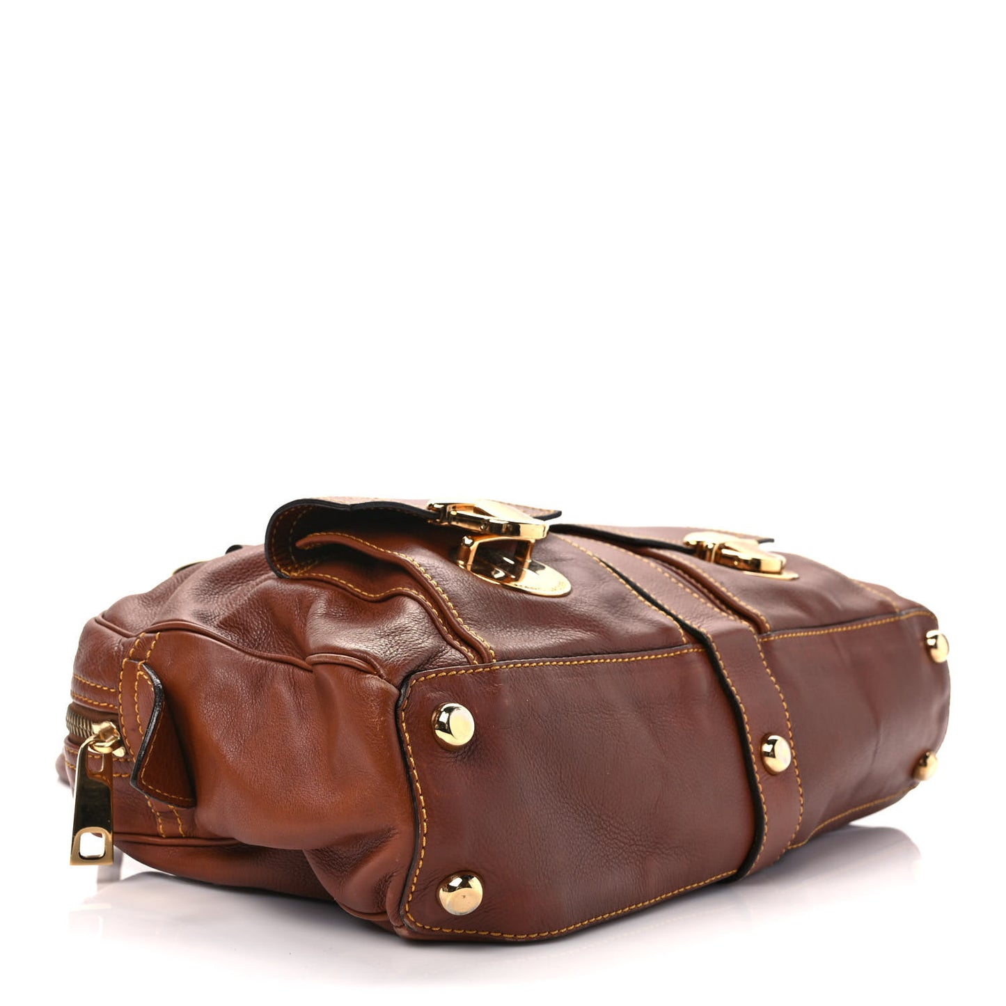 Calfskin Venetia Satchel Brown