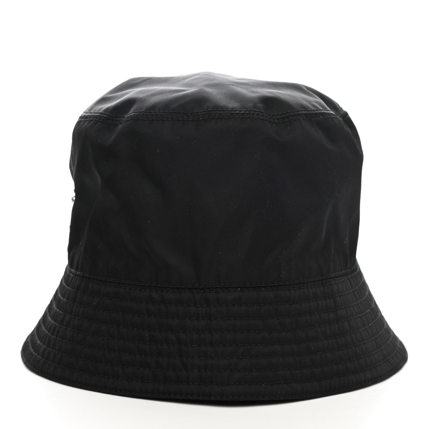 Re-Nylon Metal Triangle Logo Mens Bucket Hat M Black