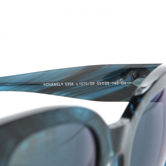 Acetate Butterfly Signature CC Sunglasses 5358 Dark Blue