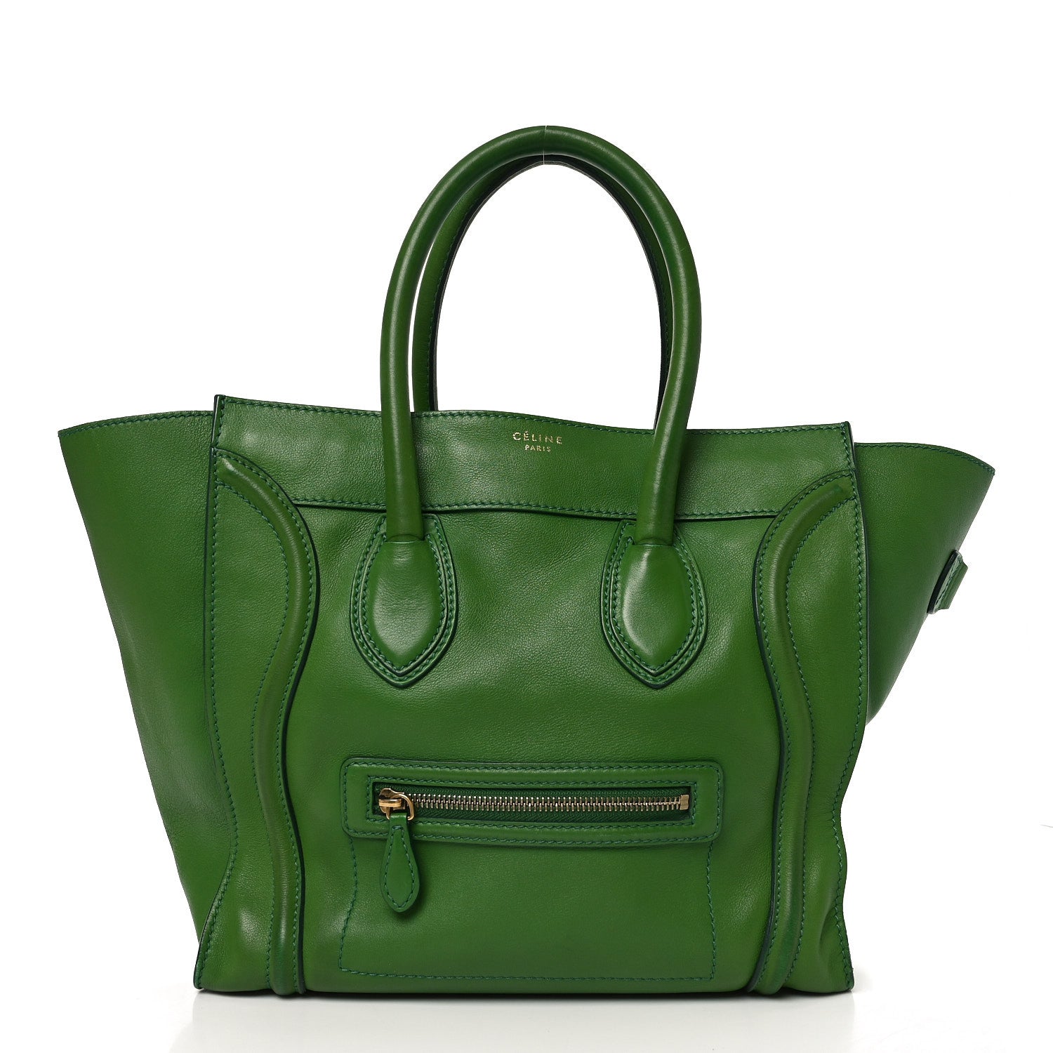 Celine Smooth Calfskin Mini Luggage Green 1 of 8