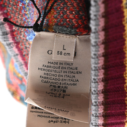 Gucci Wool Lame GG Monogram Dorat Beanie Hat L Multicolor 5 of 5