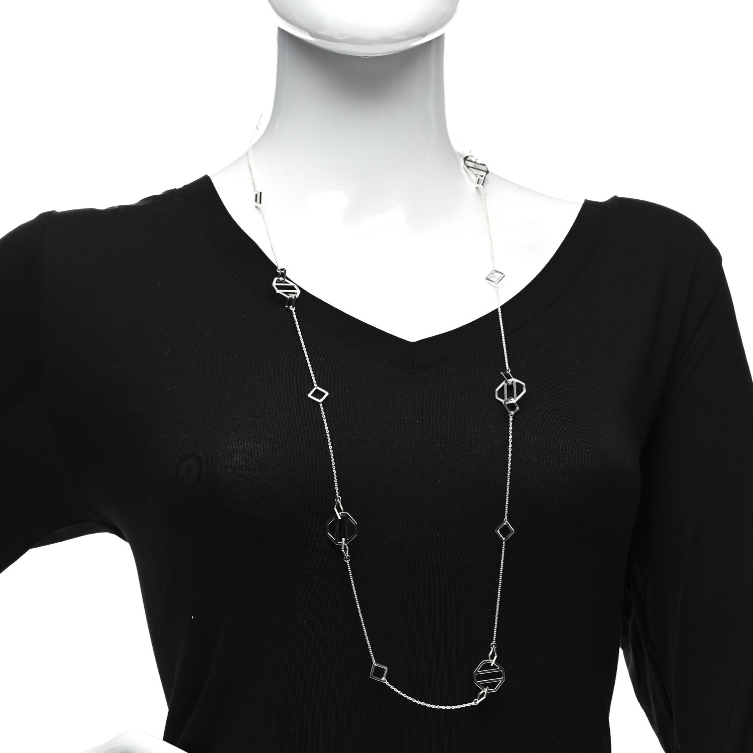 Tiffany Sterling Silver Paloma Picasso Zellige Station Necklace 2 of 4