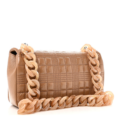 Burberry Patent Quilted Resin Chain Small Lola Bag Tan 3 of 9