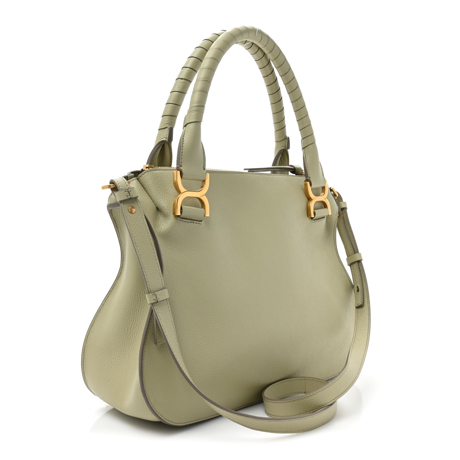 Chloe Calfskin Small Marcie Satchel Faded Green 3 of 12