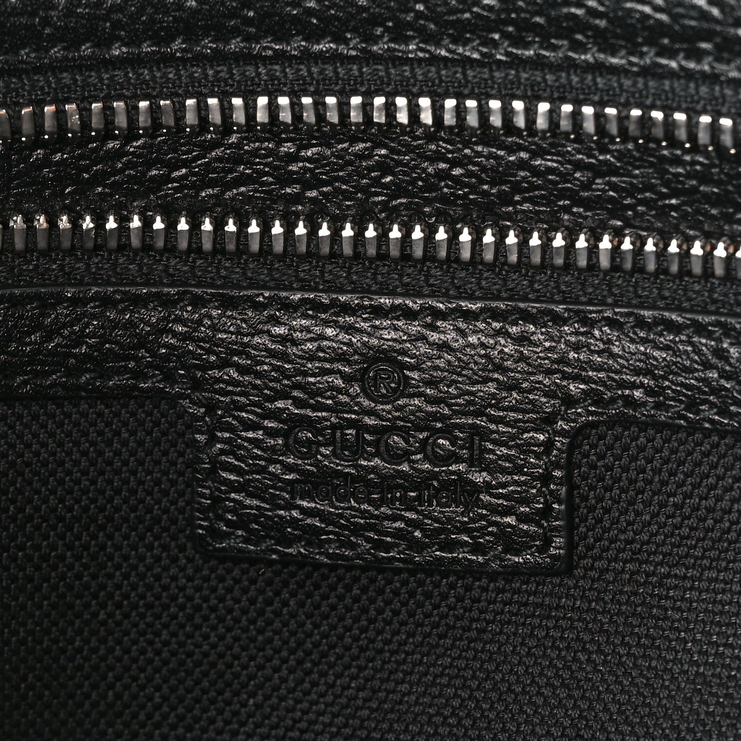 Monogram Jumbo GG Textured Dollar Calfskin Wristlet Messenger Bag Black