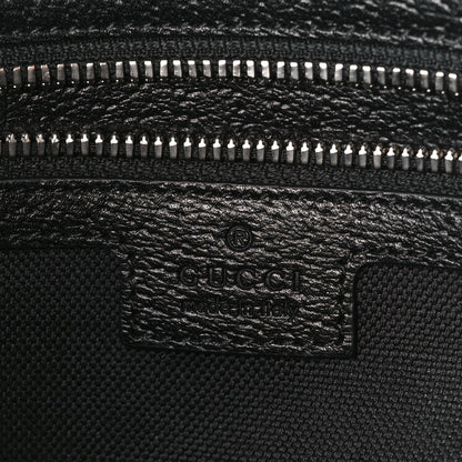 Gucci Monogram Jumbo GG Textured Dollar Calfskin Wristlet Messenger Bag Black 6 of 10