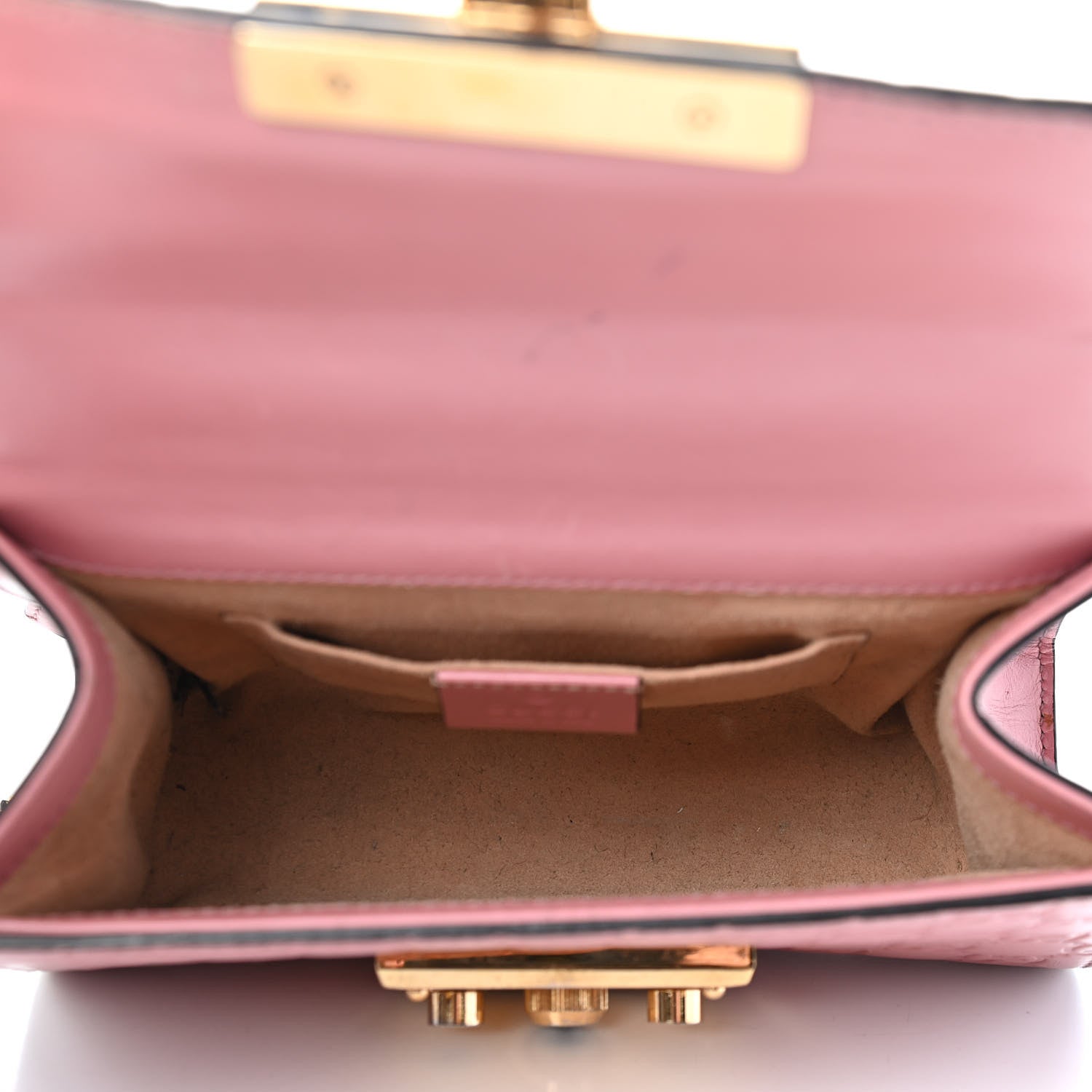 Gucci Guccissima Small Padlock Shoulder Bag Rose Baby Candy 4 of 14