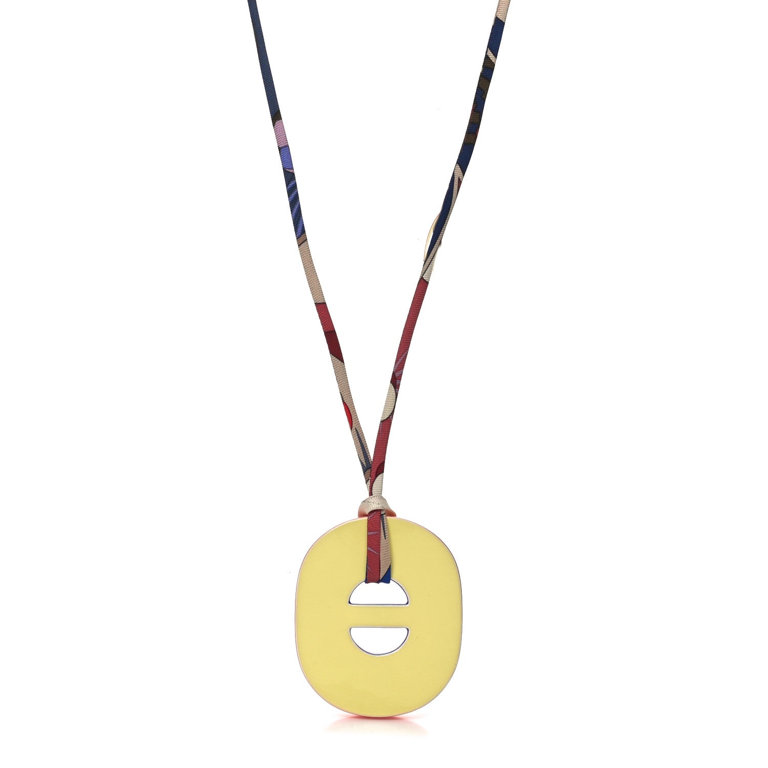 Hermes Lacquered Buffalo Horn Pendant Necklace Multicolor 5 of 8