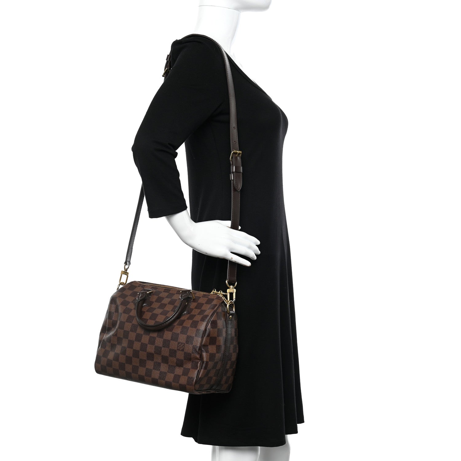 Louis Vuitton Damier Ebene Speedy Bandouliere 25 2 of 10
