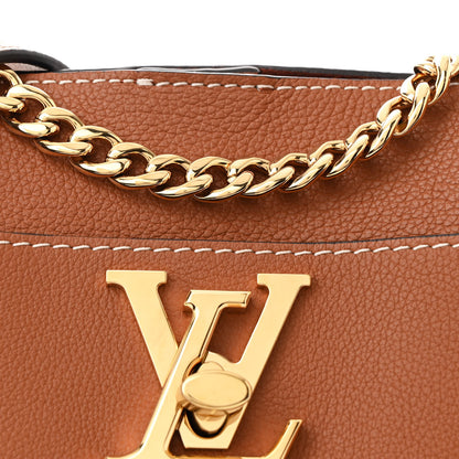 Louis Vuitton Calfskin Lock and Walk Bucket Cognac 8 of 10