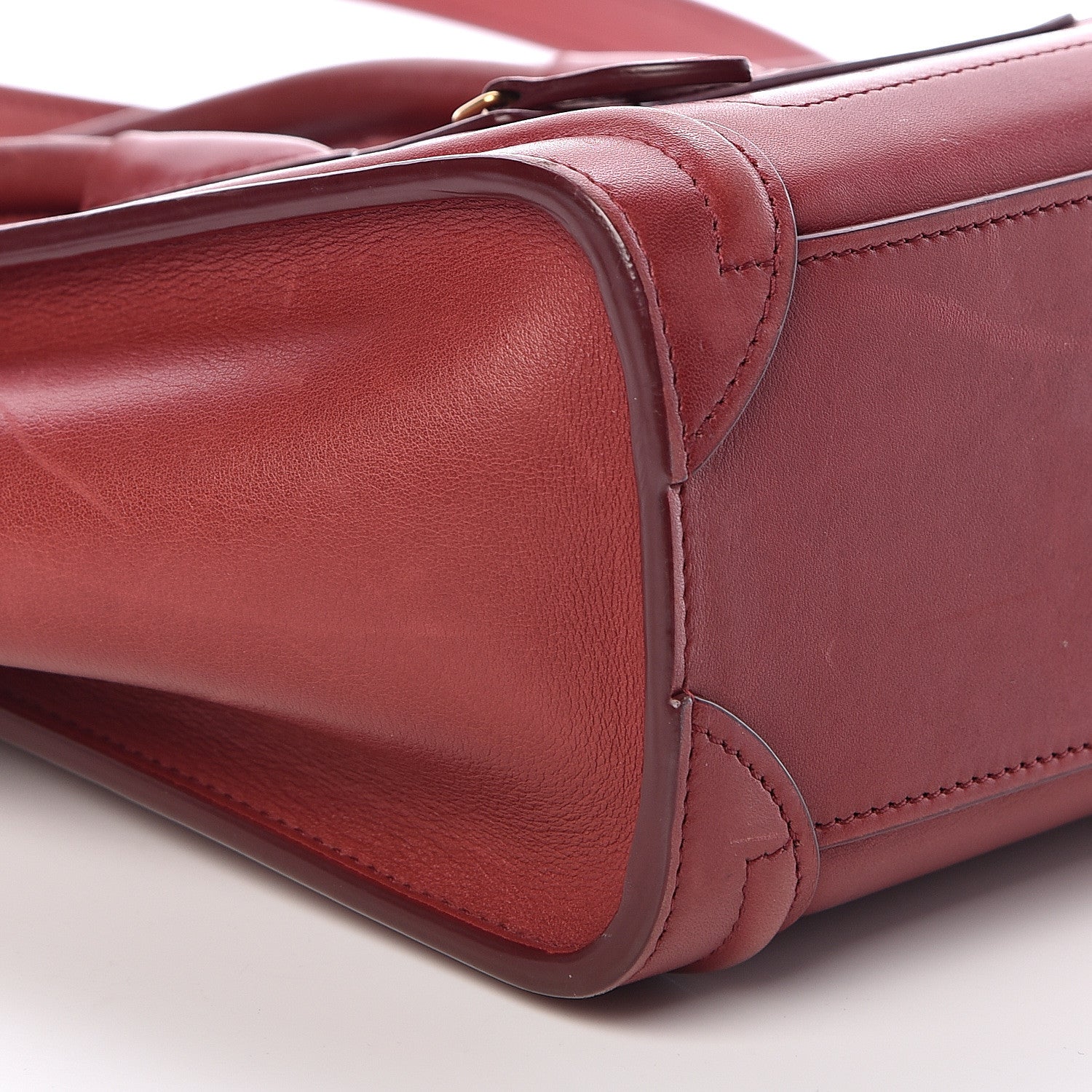 Celine Smooth Calfskin Nano Luggage Red 8 of 14