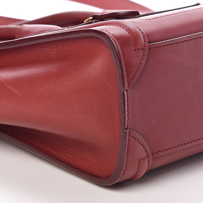 Celine Smooth Calfskin Nano Luggage Red 8 of 14