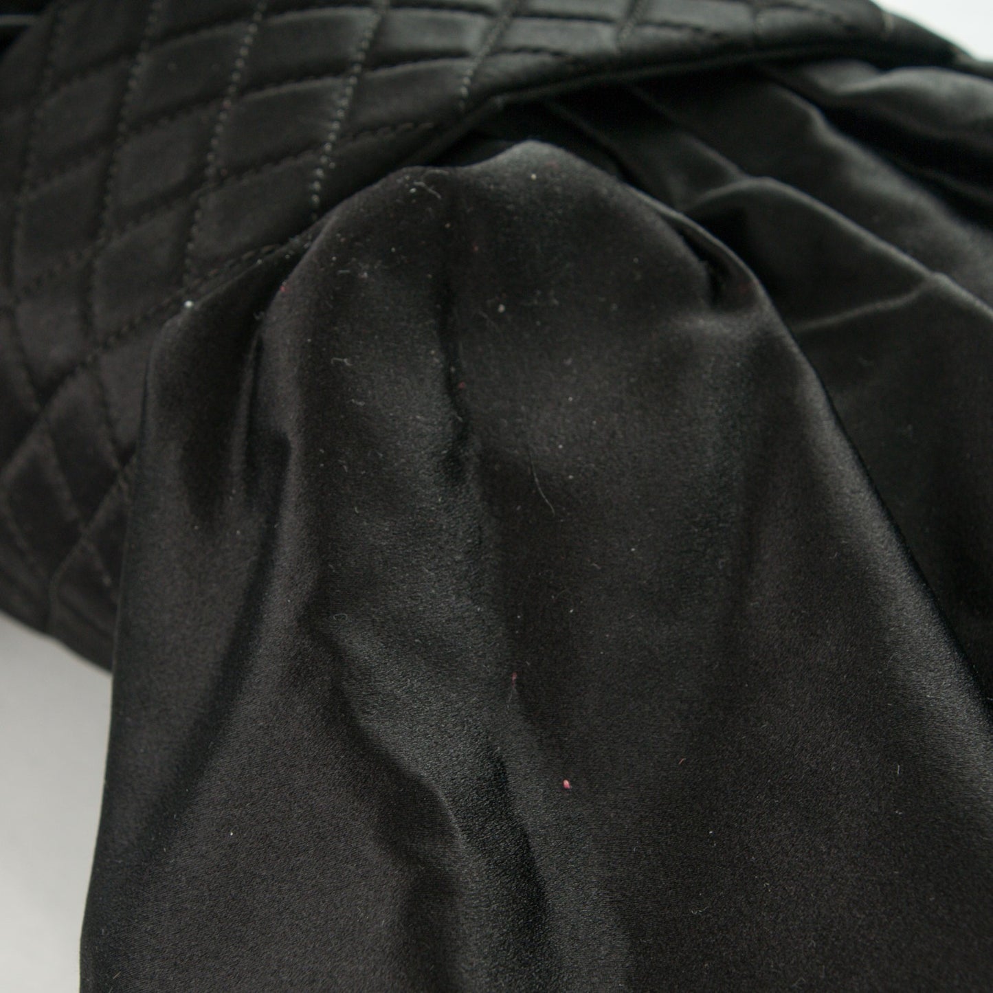 Satin Large Bow Bag Black