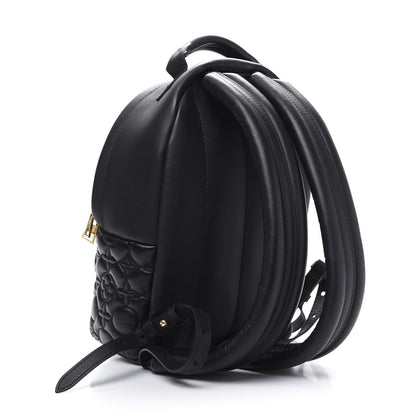 Louis Vuitton Lambskin Flower Quilted Palm Springs Backpack PM Black 2 of 9