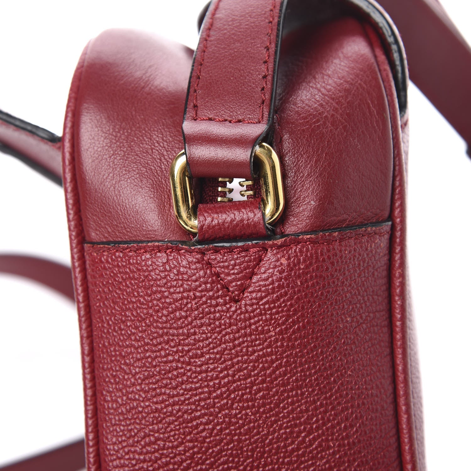 Burberry Soft Grain Calfskin Small Buckle Zip Bag Parade Red 10 of 16