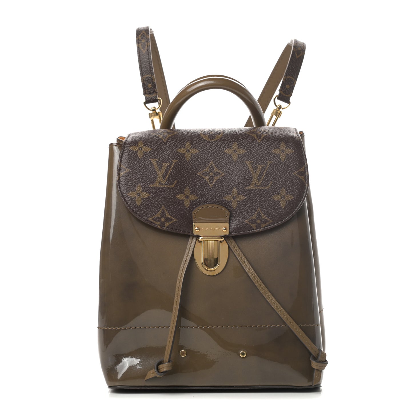 Patent Monogram Hot Springs Backpack Vert Bronze