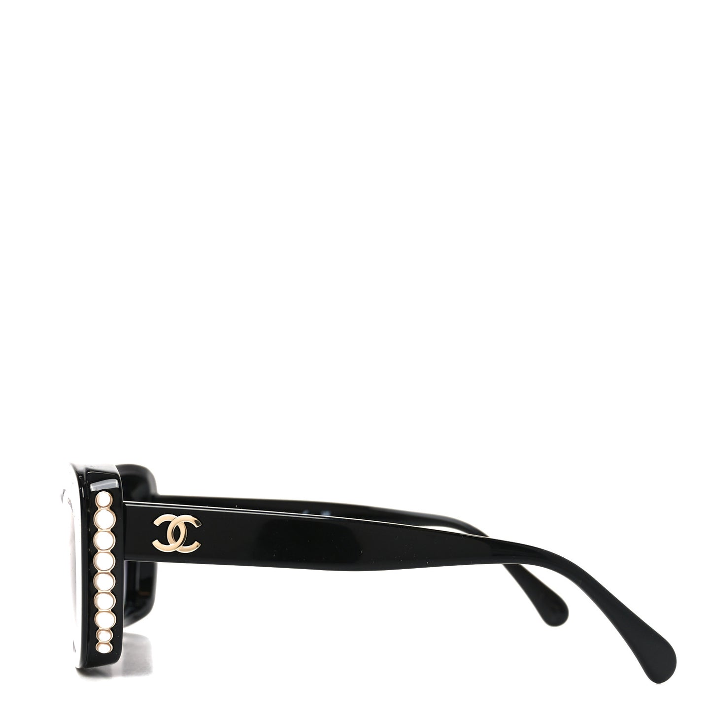 Acetate Pearl Cat Eye CC Sunglasses 5481-H-A Black