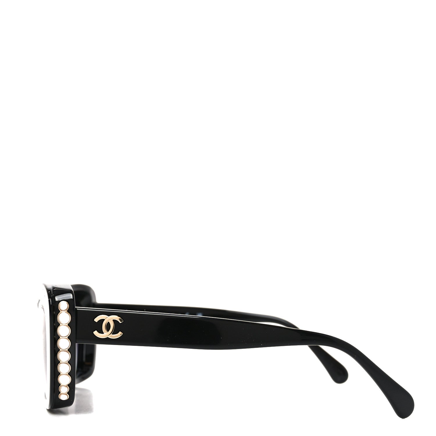 Chanel Acetate Pearl Cat Eye CC Sunglasses 5481-H-A Black 3 of 7