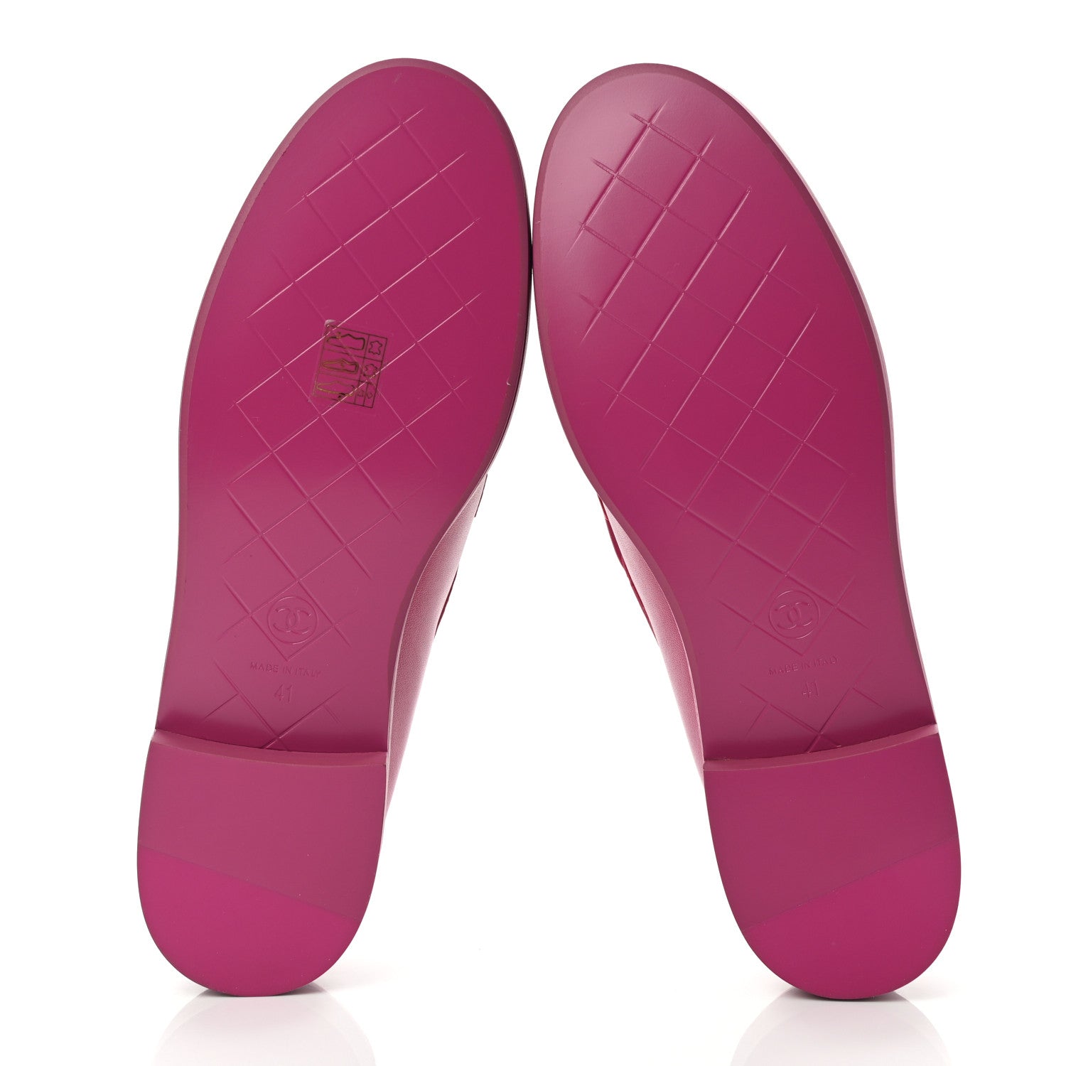Chanel Lambskin Quilted CC Turnlock Loafers 41 Fuchsia 5 of 9