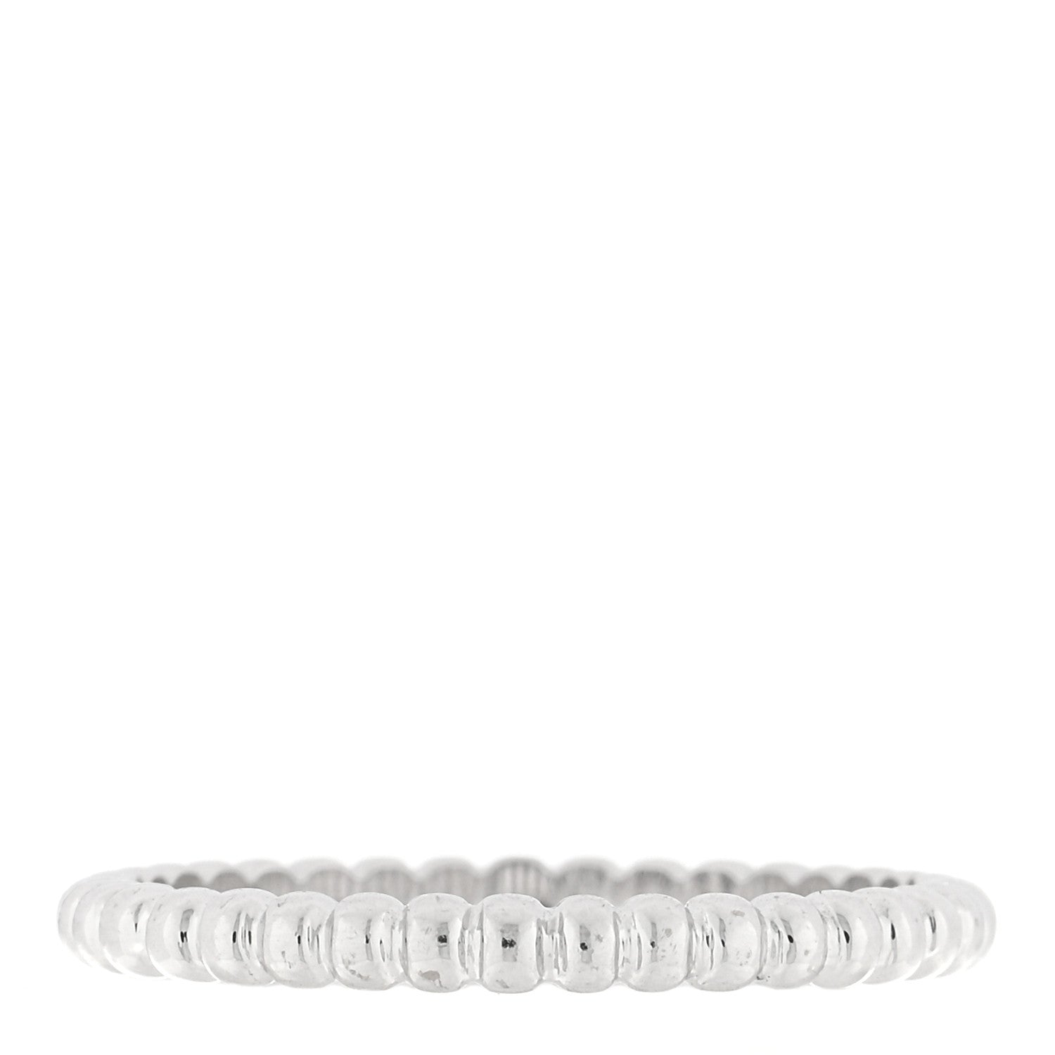 Van Cleef & Arpels 18K White Gold Small Perlee Ring 55 7.25 3 of 5