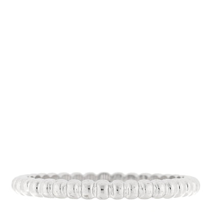 Van Cleef & Arpels 18K White Gold Small Perlee Ring 55 7.25 3 of 5