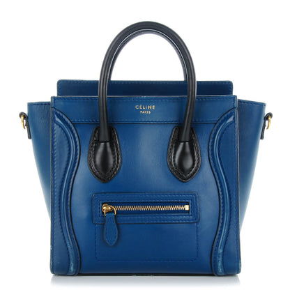 Celine Smooth Calfskin Nano Luggage Ocean Blue 1 of 12