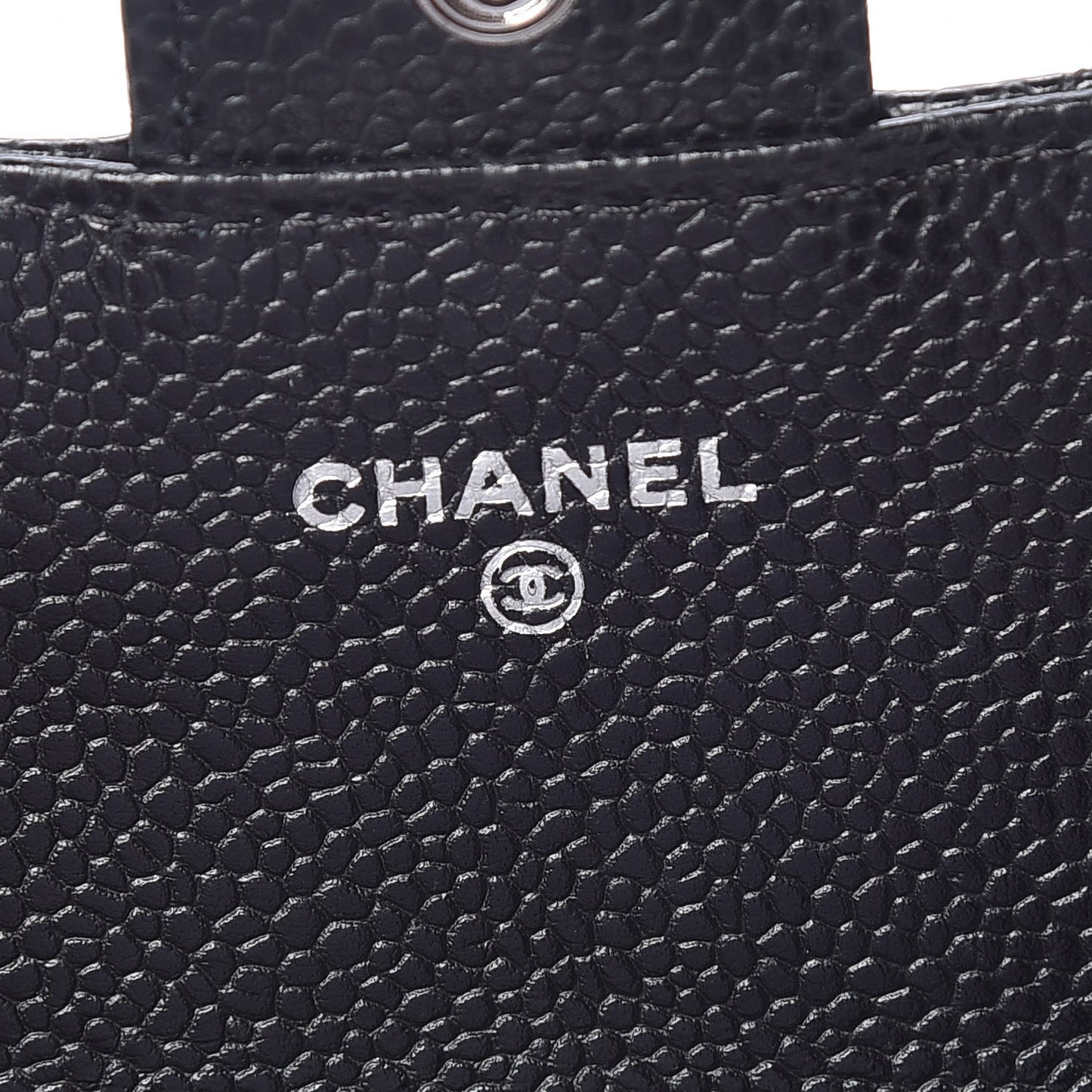 Caviar Quilted Large Gusset Flap Wallet Black