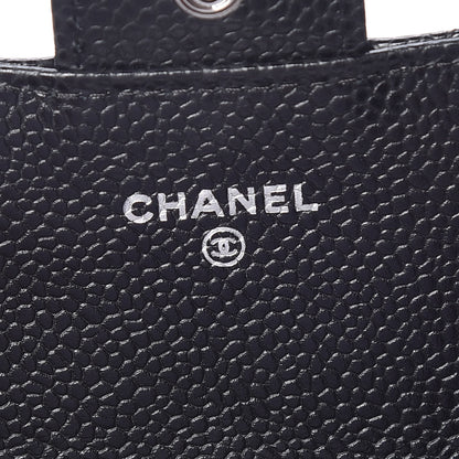 Chanel Caviar Quilted Large Gusset Flap Wallet Black 6 of 11