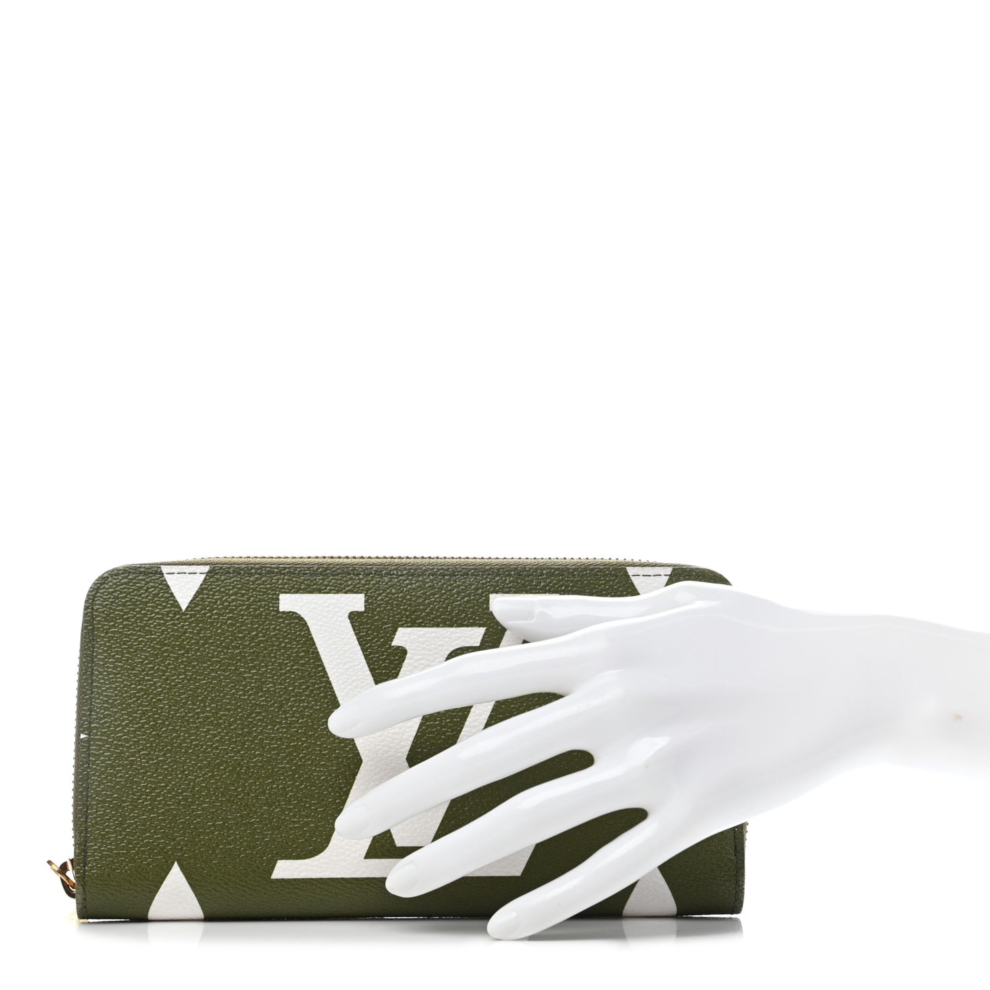 Monogram Giant Zippy Wallet Kaki White
