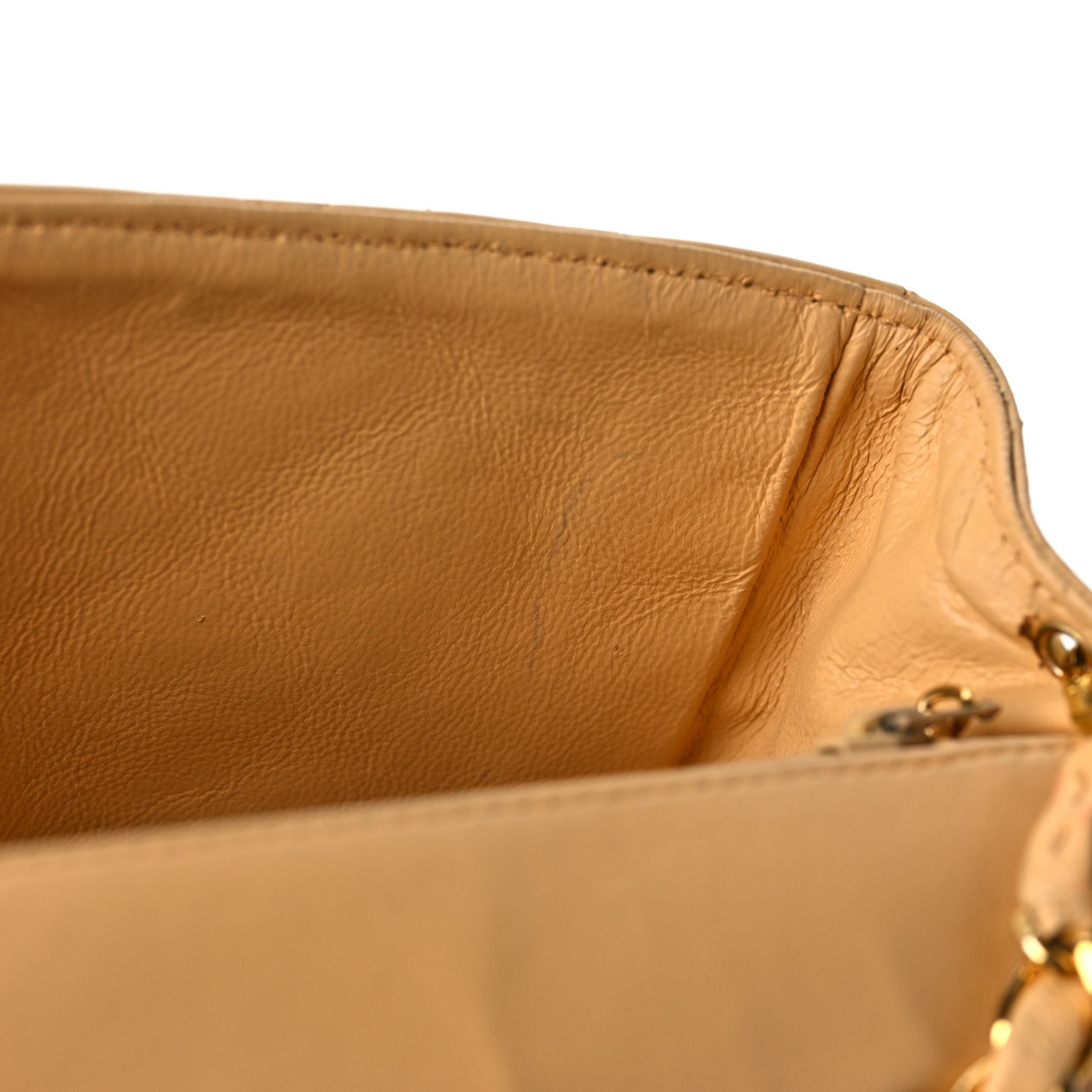 Chanel Lambskin Quilted Small Single Flap Beige 9 of 11