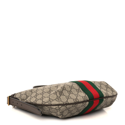 Gucci GG Supreme Monogram Web Small Ophidia Half Moon Hobo Brown 4 of 11