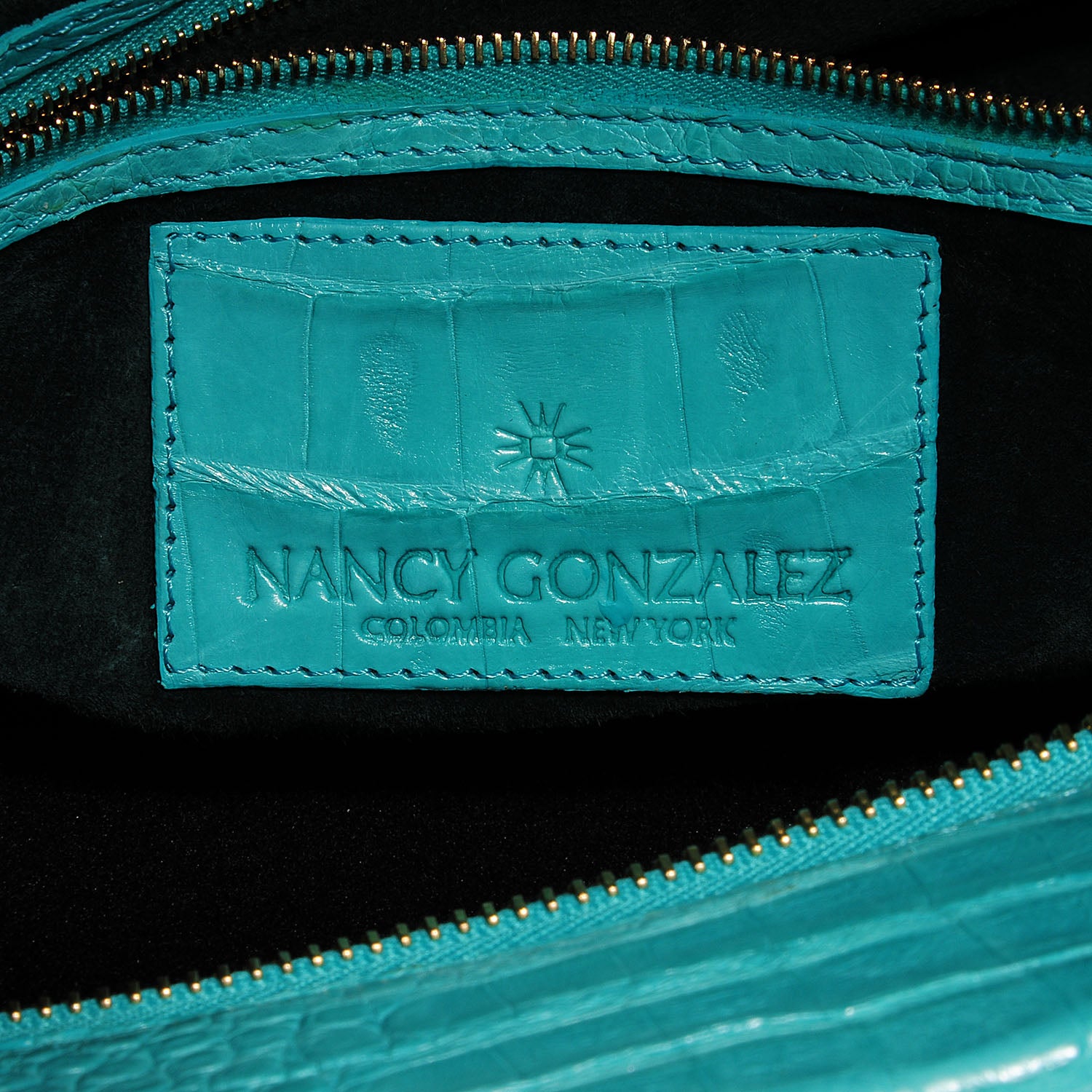 Nancy Gonzalez Crocodile Tote Turquoise 5 of 7