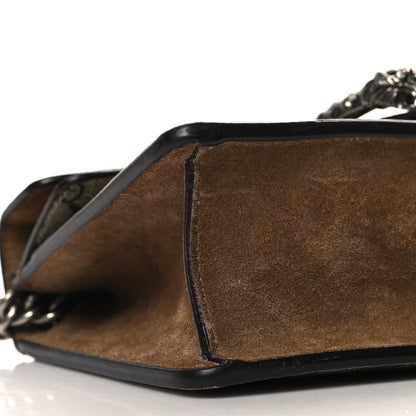 Gucci GG Supreme Monogram Suede Crystal Small Dionysus Shoulder Bag Beige Ebony Taupe 9 of 13