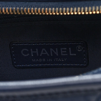 Chanel Aged Calfskin Quilted Small Gabrielle Hobo Navy 6 of 10