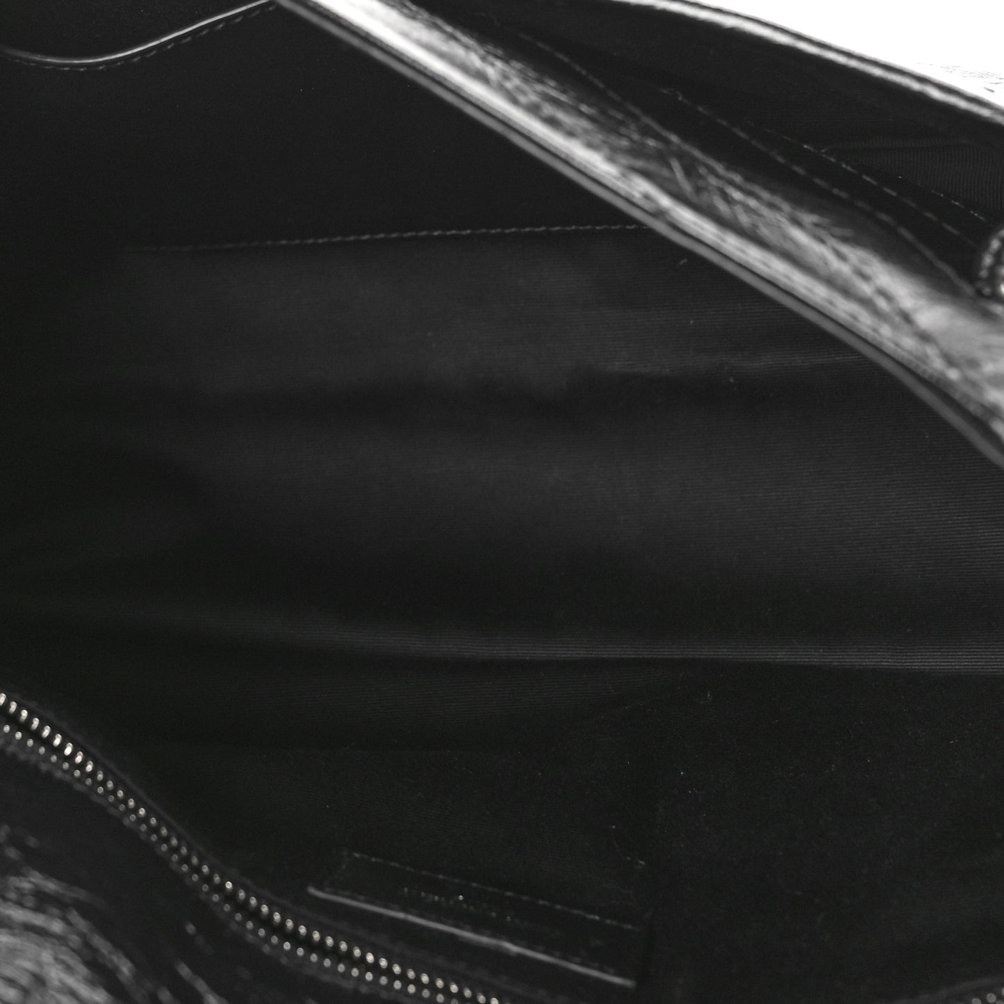 Crinkled Calfskin Matelasse Monogram Medium Niki Chain Satchel Black