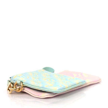 Louis Vuitton Empreinte Monogram Summer Stardust Trio Pouch Pink Water Green Lilas 4 of 8