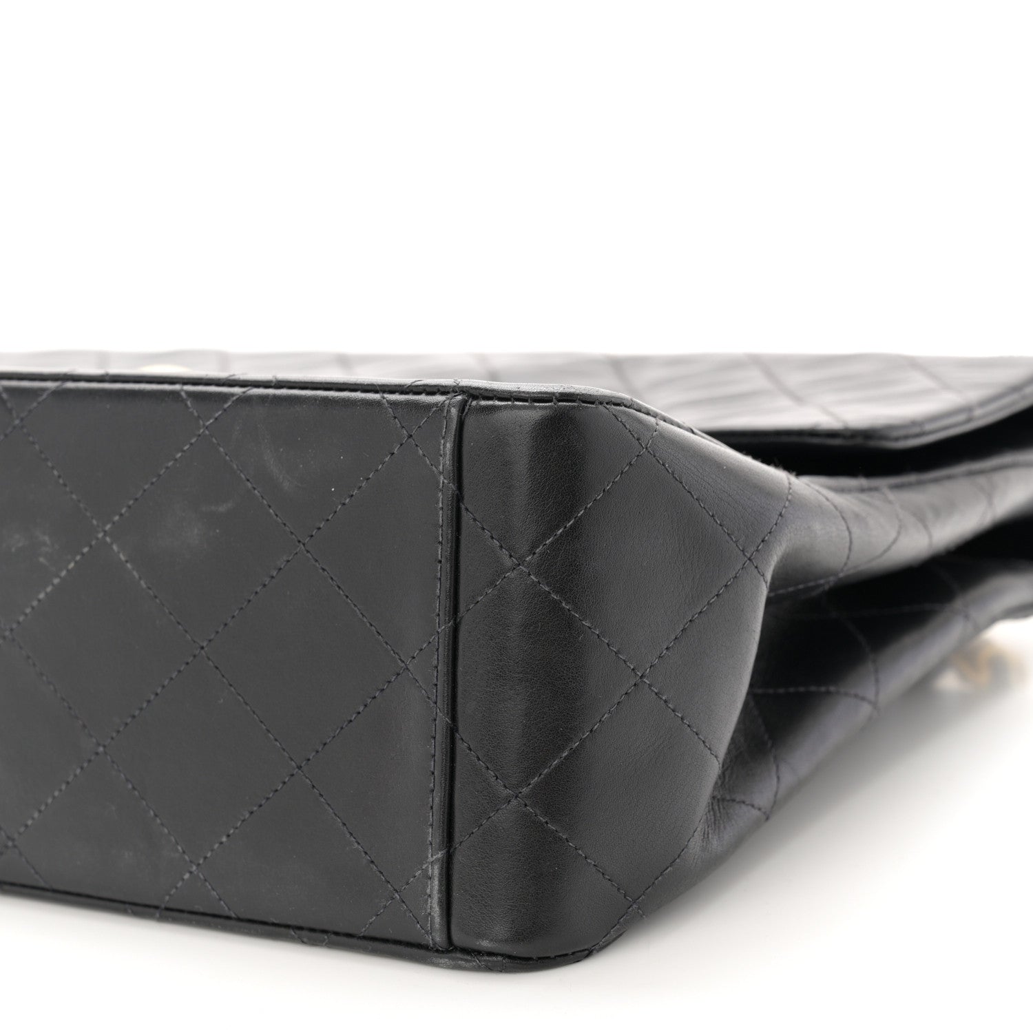 Chanel Lambskin Quilted XL Jumbo Single Flap Black 11 of 14