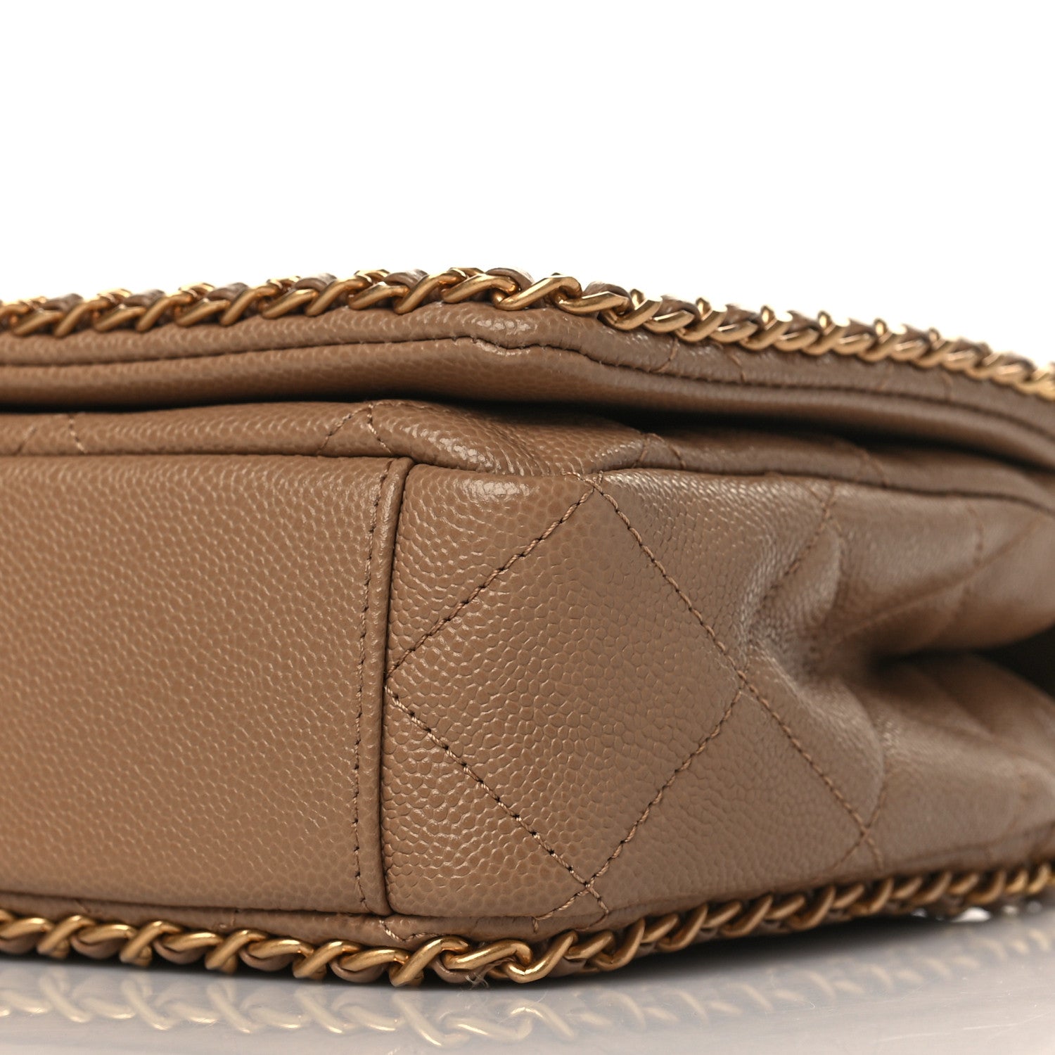 Chanel Caviar Quilted Never Ending Chain Flap Beige 9 of 10