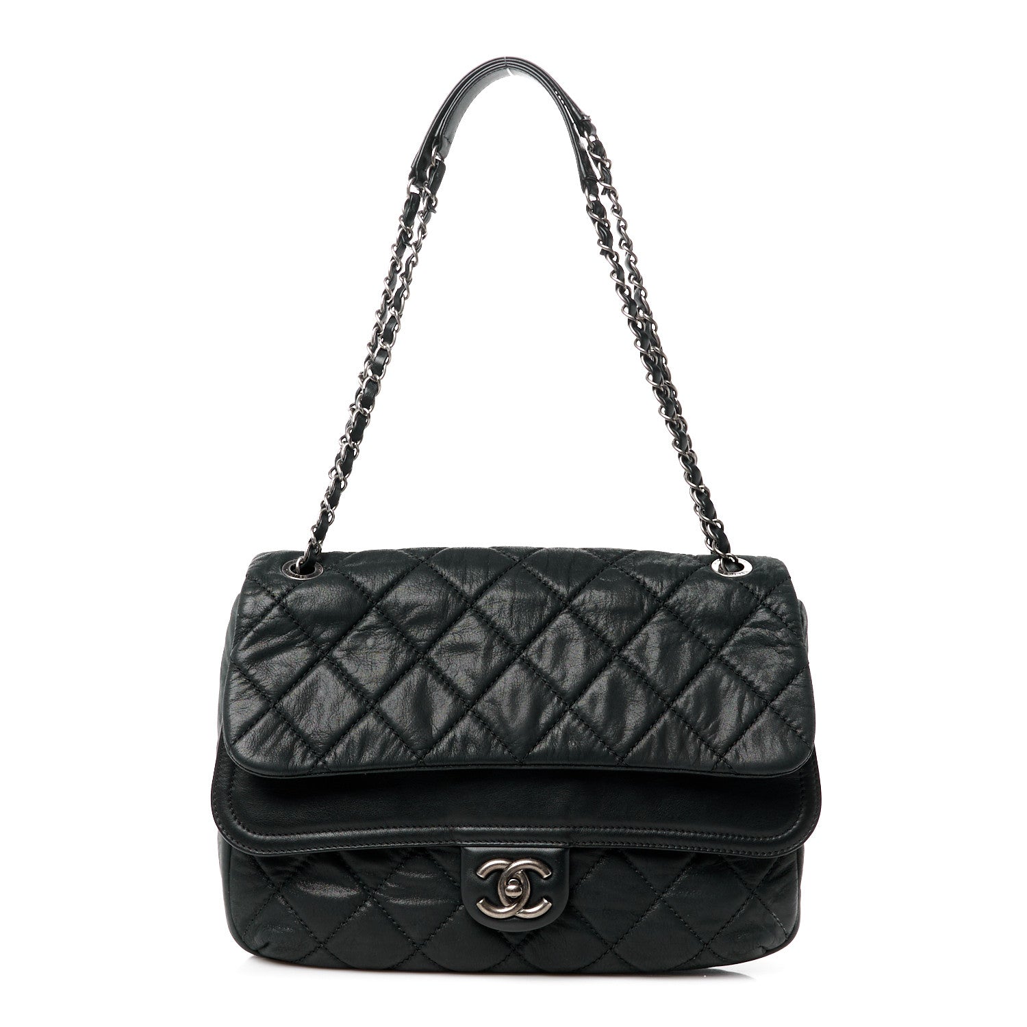 Chanel Iridescent Calfskin Jumbo In the Mix Double Flap Black 1 of 13