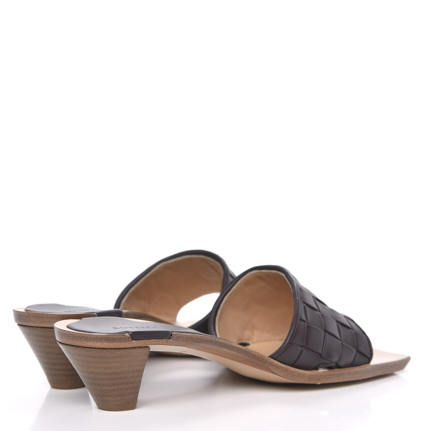 Bottega Veneta Nappa Intrecciato Heeled Sandals 37 Oxblood 4 of 9